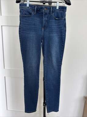 Talbots Flawless Jeans High Rise Begging Ankle Size 8 Blue